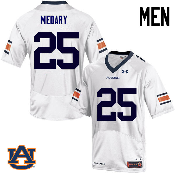 Men Auburn Tigers #25 Alex Medary College Football Jerseys Sale-White